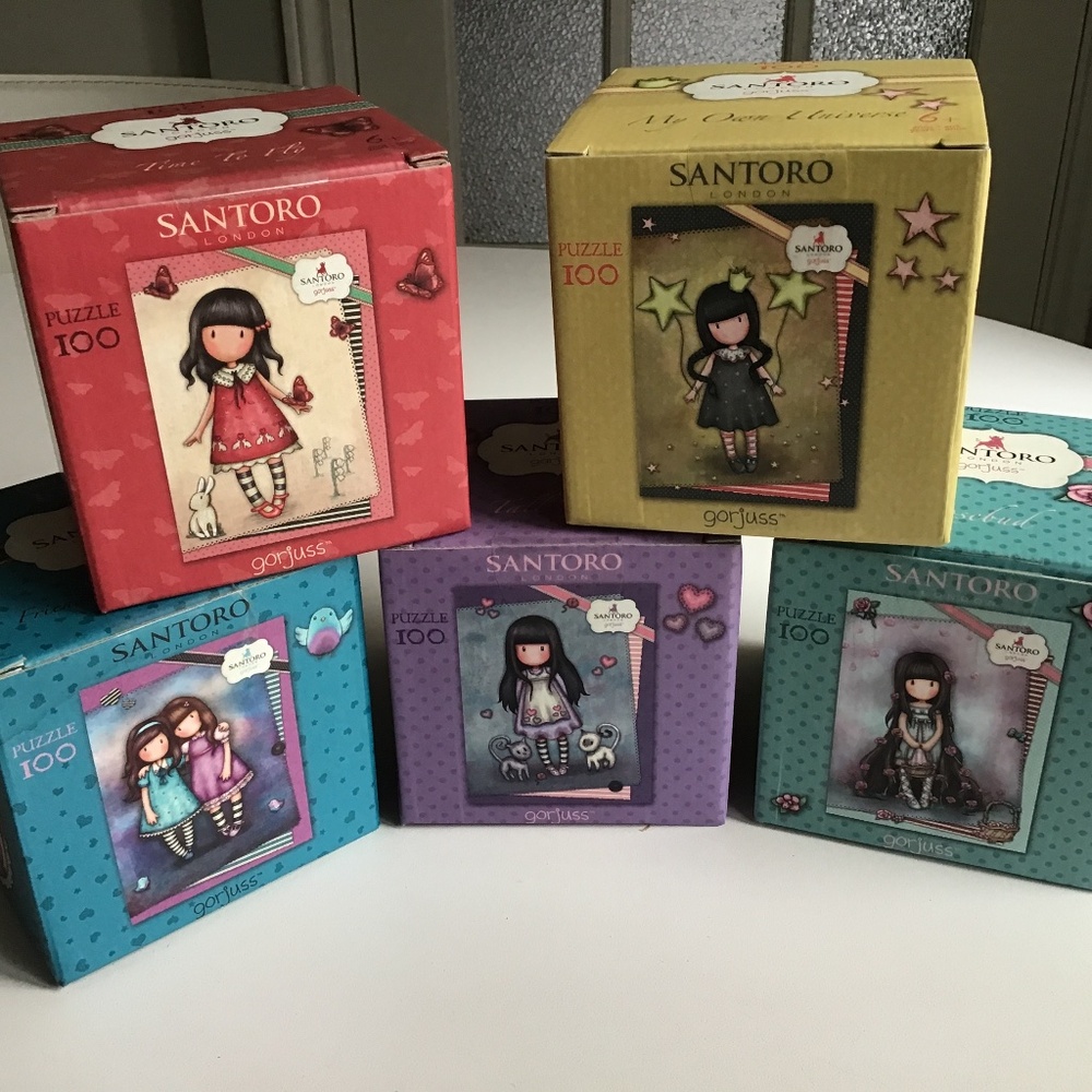5 COLLECTABLE PUZZLES - SANTORO London GORJUSS -100 pieces each